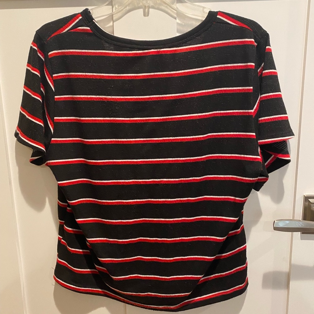Striped Black Top - Picture 2 of 4